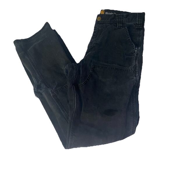 Carhartt Men 31x32 Stretch Duck Double Front Work Pant Straight Fit 103340 Black